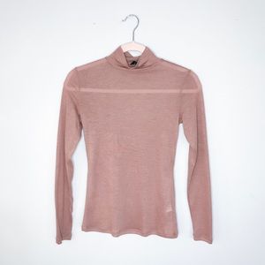 Dynamite Nude Cropped Turtleneck